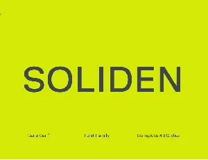 Soliden Trial font