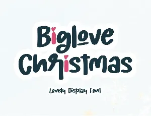 Biglove Christmas - Personal Us font