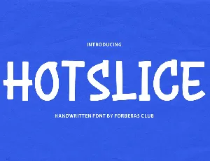 Hot Slice font