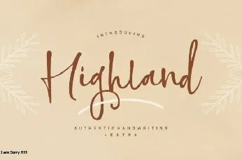 Highland Script Typeface font