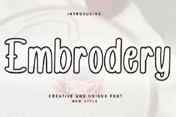 Embrodery Display font