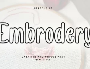 Embrodery Display font