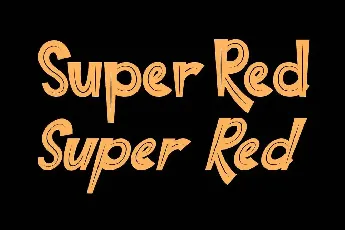 Super Red Demo font