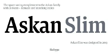 Askan Slim font