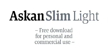 Askan Slim font