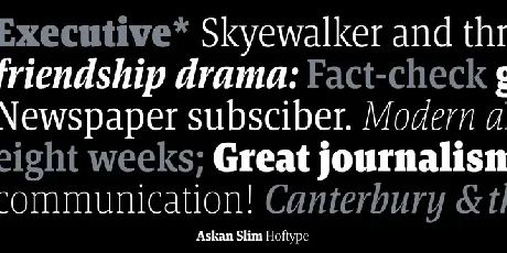 Askan Slim font