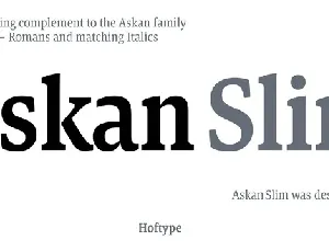 Askan Slim font
