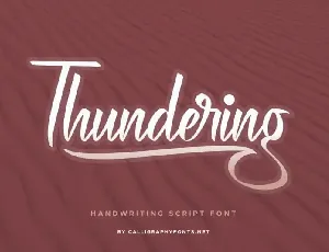 Thundering Calligraphy font