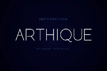 Arthique Elegant font