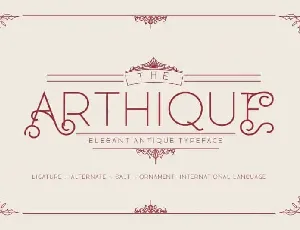 Arthique Elegant font