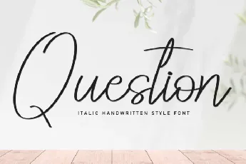 Question Script font