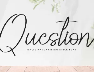 Question Script font