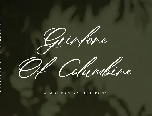 GrinloneOfColumbine font