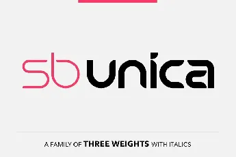 SB Unica Family font