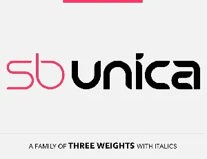SB Unica Family font