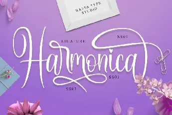 Harmonica Calligraphy font