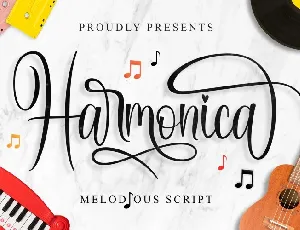 Harmonica Calligraphy font