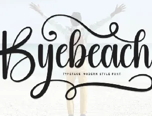 Byebeach Script font