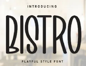 Bistro Display font