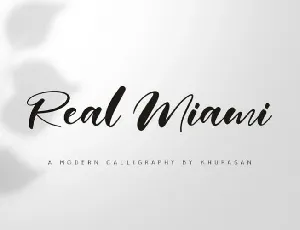 Real Miami Calligraphy font