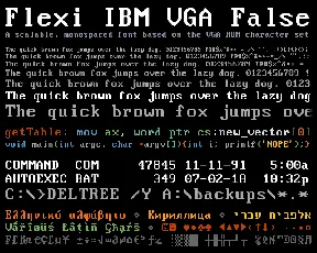 Flexi IBM VGA False font