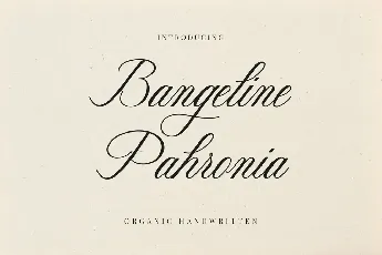 BangelinePahronia font