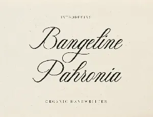 BangelinePahronia font