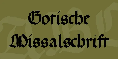 Gotische Missalschrift font