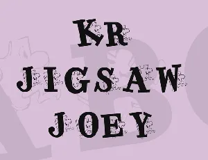 KR Jigsaw Joey font