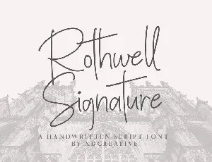 Rothwell Signature font