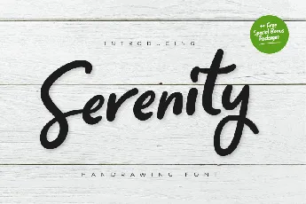 Serenity Script font