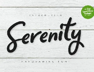 Serenity Script font