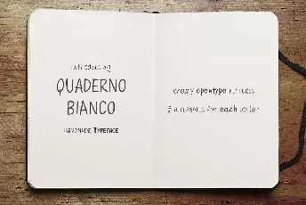 Quaderno Bianco Family font