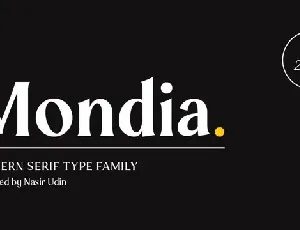 Mondia font