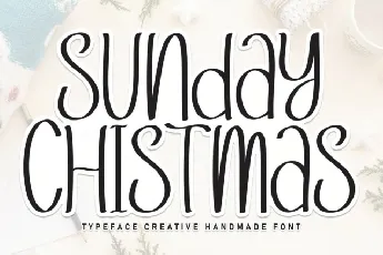 Sunday Christmas Display font