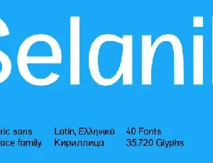 SK Selanik font