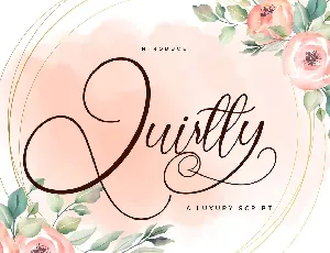 Quirtty Luxury Calligraphy Script font