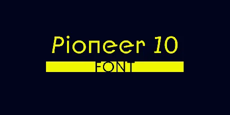 Pioneer 10 font