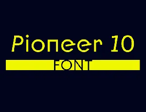Pioneer 10 font