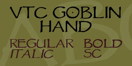 VTC Goblin Hand font