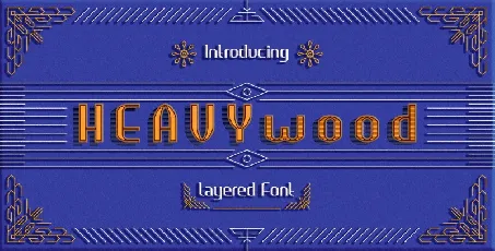 Heavywood Layered Display font