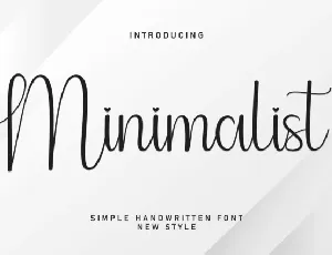 Minimalist Script font