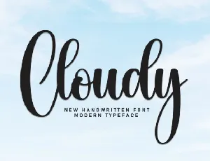 Cloudy Script font