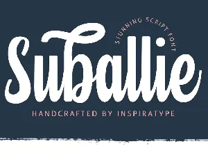 Suballie Bold Script font