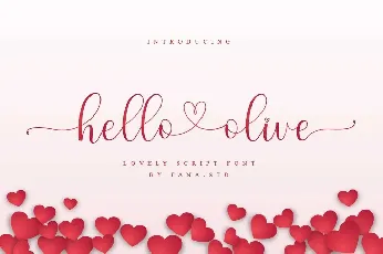 Hello Olive font