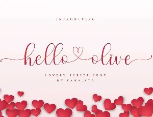 Hello Olive font