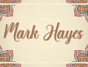 Mark Hayes Demo font