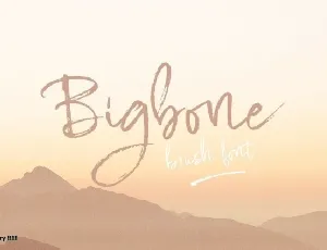 Bigbone Brush Typeface font