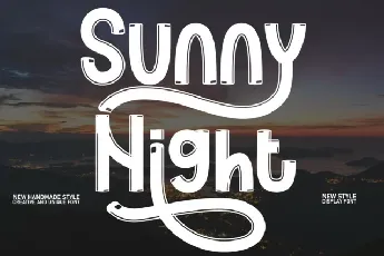 Sunny Night Display font