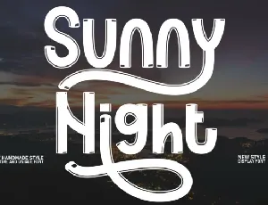 Sunny Night Display font